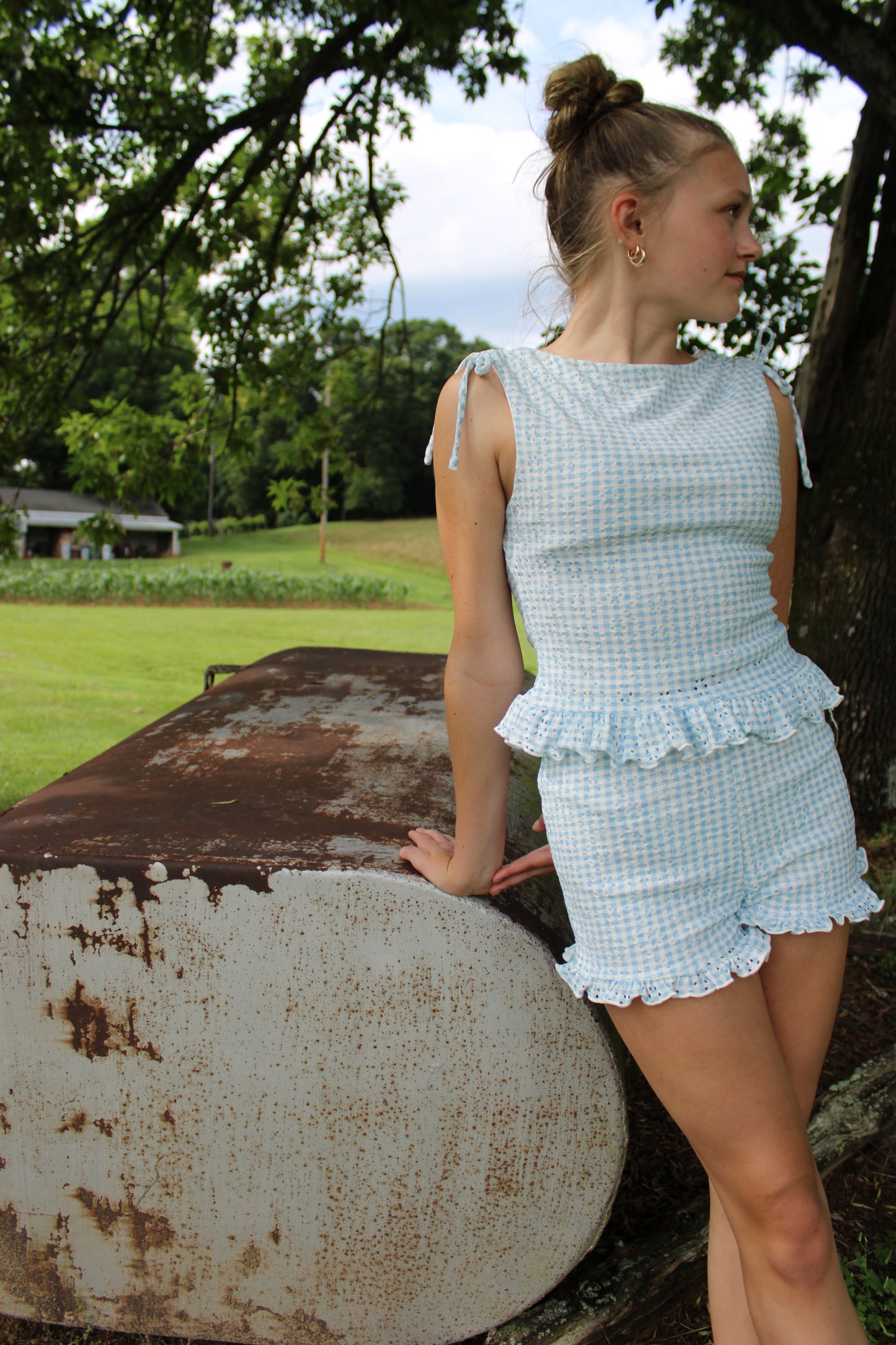 The Georgia Ruffled Top with Matching Shorts