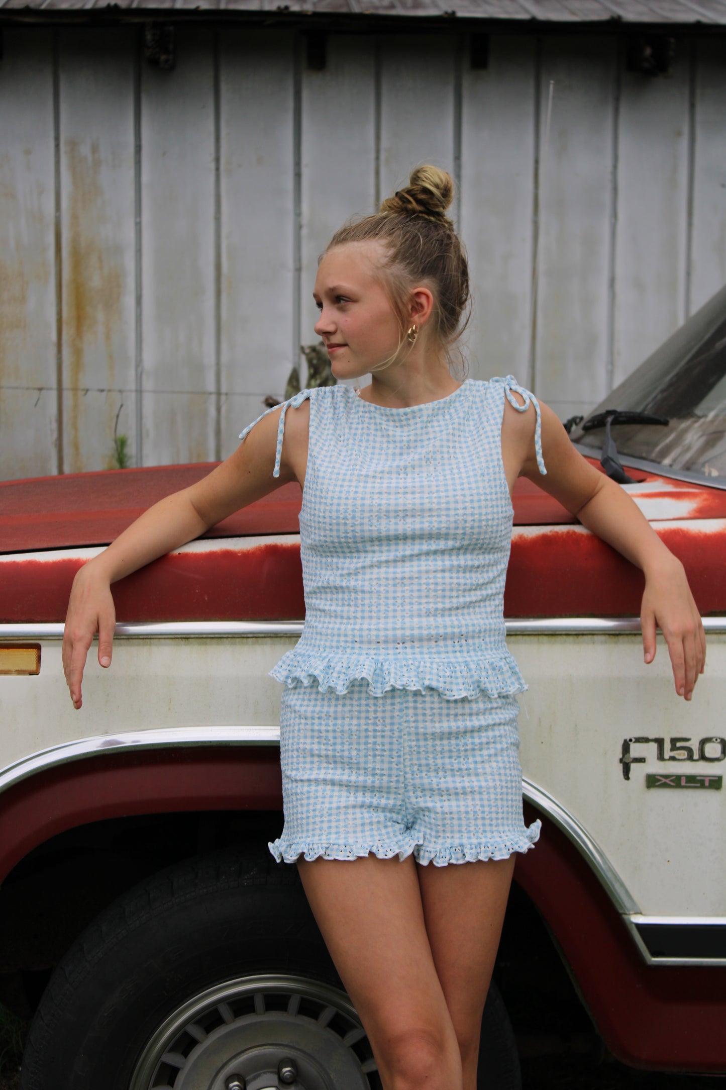 The Georgia Ruffled Top with Matching Shorts