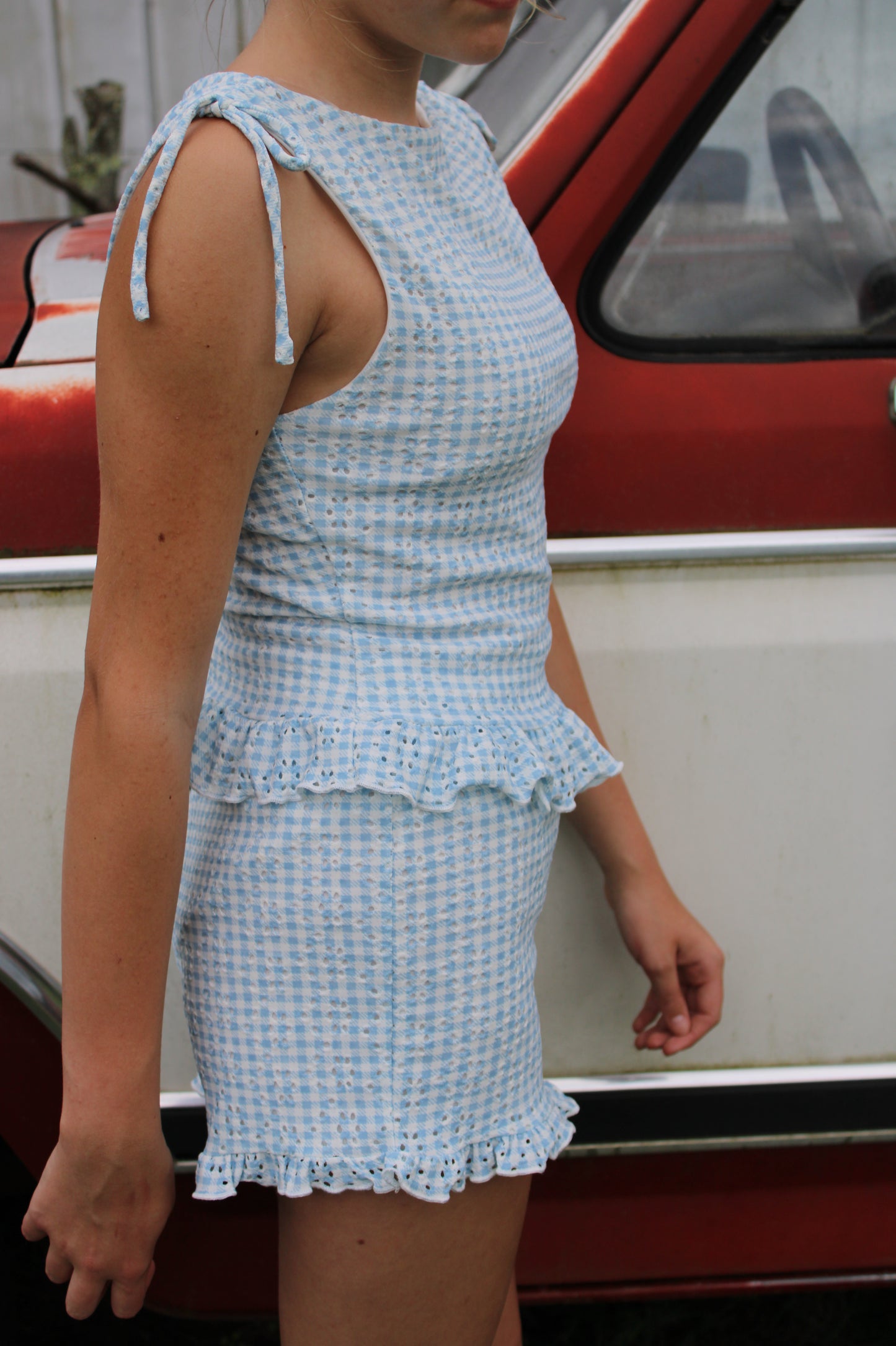 The Georgia Ruffled Top with Matching Shorts